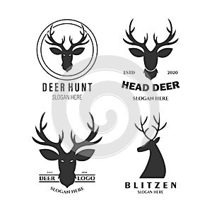 Dear hunt set collection logo icon