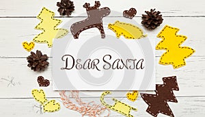Dear santa letter, celebration Christmas art craft