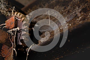 Deatail of rusty gear
