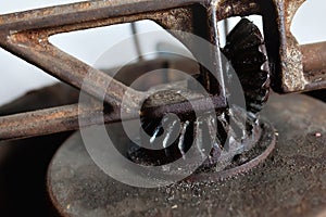 Deatail of rusty gear