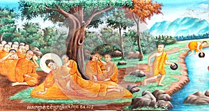 Death of Buddha fresco