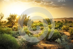 Death of the forest, drought in the desert. Feature of an environmental disaster.