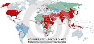 Death penalty countries world map