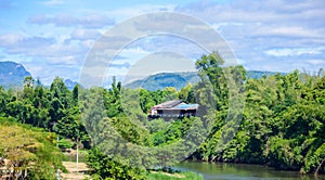 Death Railway bridge over the Kwai Noi River at Krasae cave