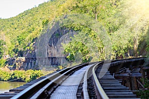 Death railway, built during World War II,Kanchanaburi Thailand