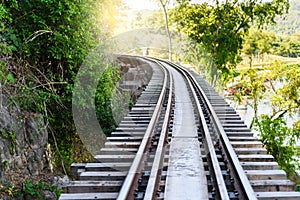 Death railway, built during World War II,Kanchanaburi Thailand