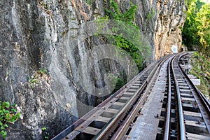 Death railway, built during World War II,Kanchanaburi Thailand