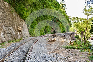 Death railway, built during World War II,Kanchanaburi Thailand