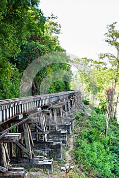 Death railway, built during World War II,Kanchanaburi Thailand