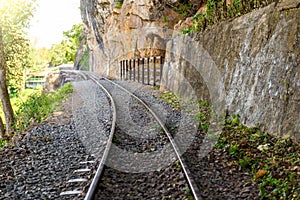 Death railway, built during World War II,Kanchanaburi Thailand