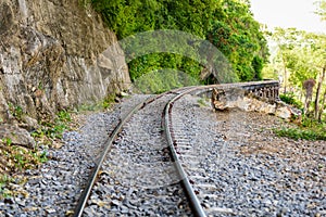 Death railway, built during World War II,Kanchanaburi Thailand