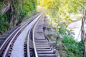 Death railway, built during World War II,Kanchanaburi Thailand