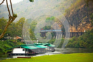 The Death Railway crossing the River Kwai, built when World War II