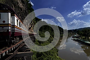 Death Railway World War 2 Along the cliff and the River Kwai