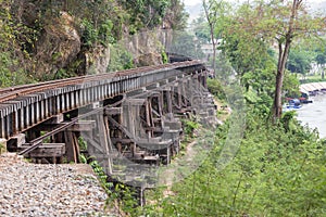 Death of railway world war II bridge at tham krasae station kanchanaburi Thailand