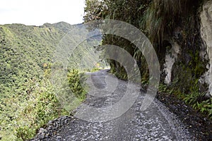 Death road, Camino de la Muerte, Yungas North Road between La Paz and Coroico, Bolivia photo