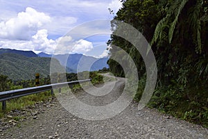 Death road, Camino de la Muerte, Yungas North Road between La Paz and Coroico, Bolivia photo