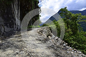 Death road, Camino de la Muerte, Yungas North Road between La Paz and Coroico, Bolivia photo