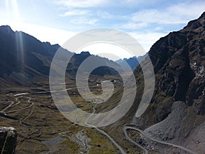 The Death Road in Yungas, Bolivia, South America.