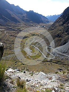 The Death Road in Yungas, Bolivia, South America.