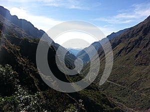 The Death Road in Yungas, Bolivia, South America.