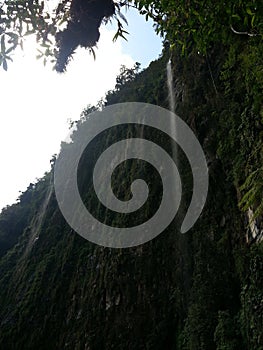 The Death Road in Yungas, Bolivia, South America.