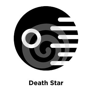 Death Star icon vector isolated on white background, logo concept of Death Star sign on transparent background, black filled