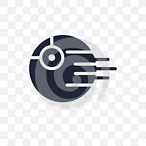 Death star transparent icon. Death star symbol design from Astronomy collection. Simple element vector illustration. Can be used