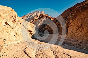 Death Valley Golden Canyon in October.