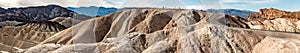 Death valley landscape panorama at zabrisie point