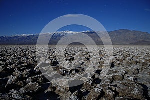 Death Valley in moonlight