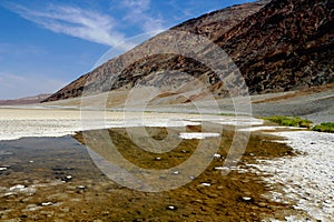 Death Valley National Park, Badwater in Spring, California, USA