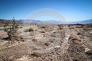 Death Valley National Park during cloudless hot day