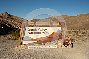 Death Valley National Park Sign Straight On