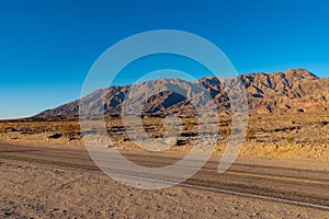 Death Valley road in October.