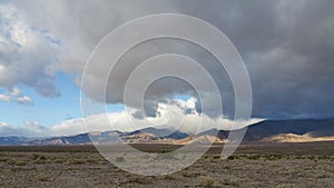 Death Valley salt flats and mountains