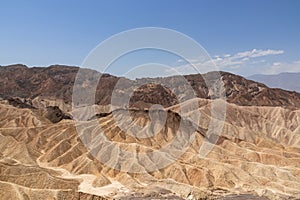 Death Valley - Scenic view of Badlands of Zabriskie Point, Furnace creek, Death Valley National Park, California, USA
