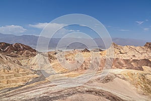 Death Valley - Scenic view of Badlands of Zabriskie Point, Furnace creek, Death Valley National Park, California, USA