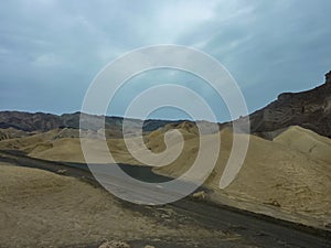 Death Valley - Scenic view of Badlands of Zabriskie Point, Furnace creek, Death Valley National Park, California, USA