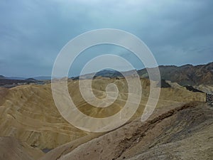 Death Valley - Scenic view of Badlands of Zabriskie Point, Furnace creek, Death Valley National Park, California, USA