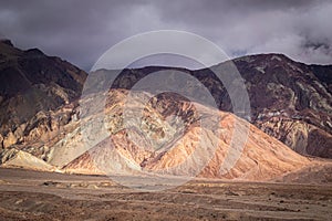Death Valley Storm and Sun on Artist`s Pallete