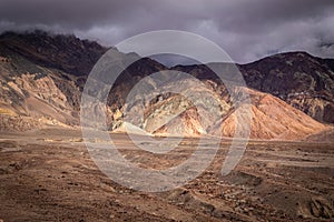 Death Valley Storm and Sun on Artist`s Pallete