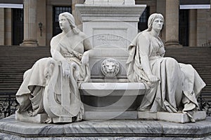 Deatil on the Schiller Statue outside Concert Hall, Berlin