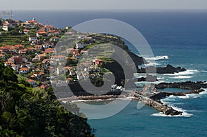 Deatiled picture of Seixal village on the northern coast of Madeira island, Portugal