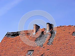 Deavastated roof