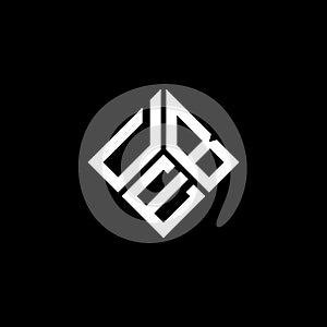 DEB letter logo design on black background. DEB creative initials letter logo concept. DEB letter design