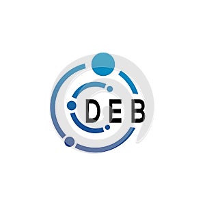 DEB letter logo design on white background. DEB creative initials letter logo concept. DEB letter design