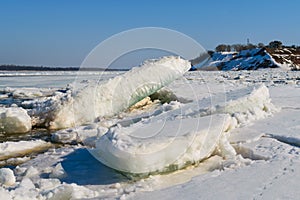 Debacle river in the spring.