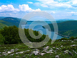 Debar lake and countryside in Macedonia