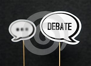 Debate, dialog, communication and education concept.